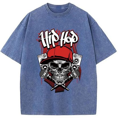Tokyocanvas Skull Hip Hop Washed T-Shirt