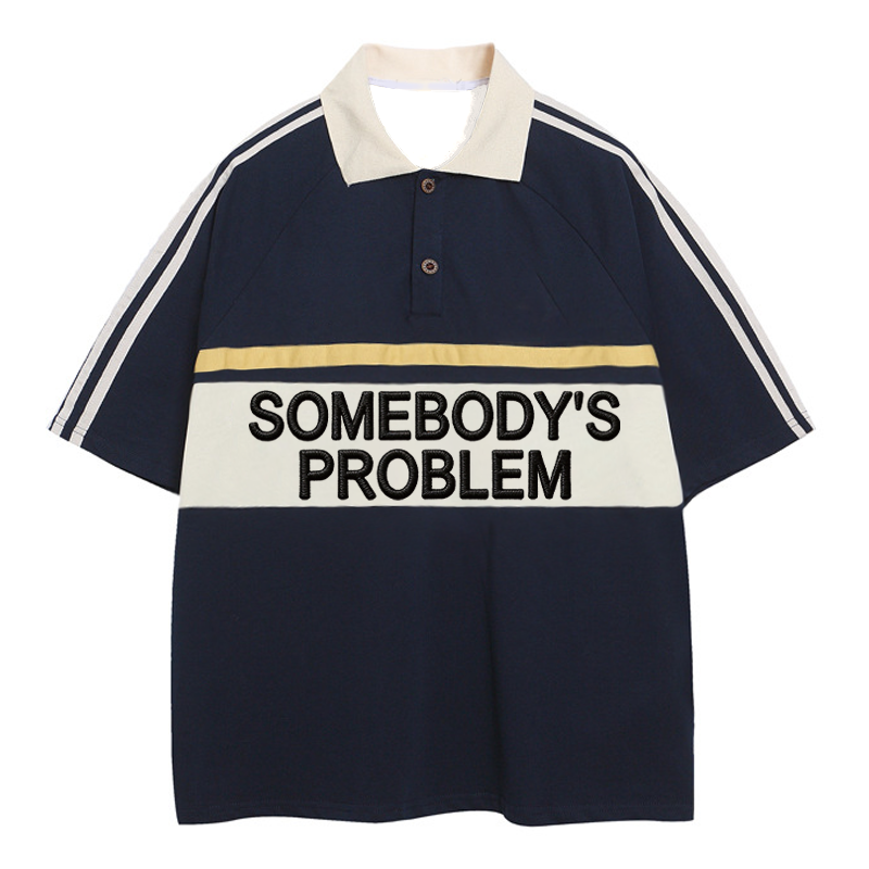 Tokyocanvas Somebody's Problem Polo Embroidered T-Shirt