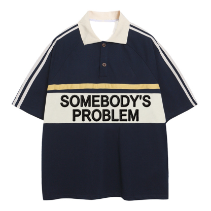 Tokyocanvas Somebody's Problem Polo Embroidered T-Shirt