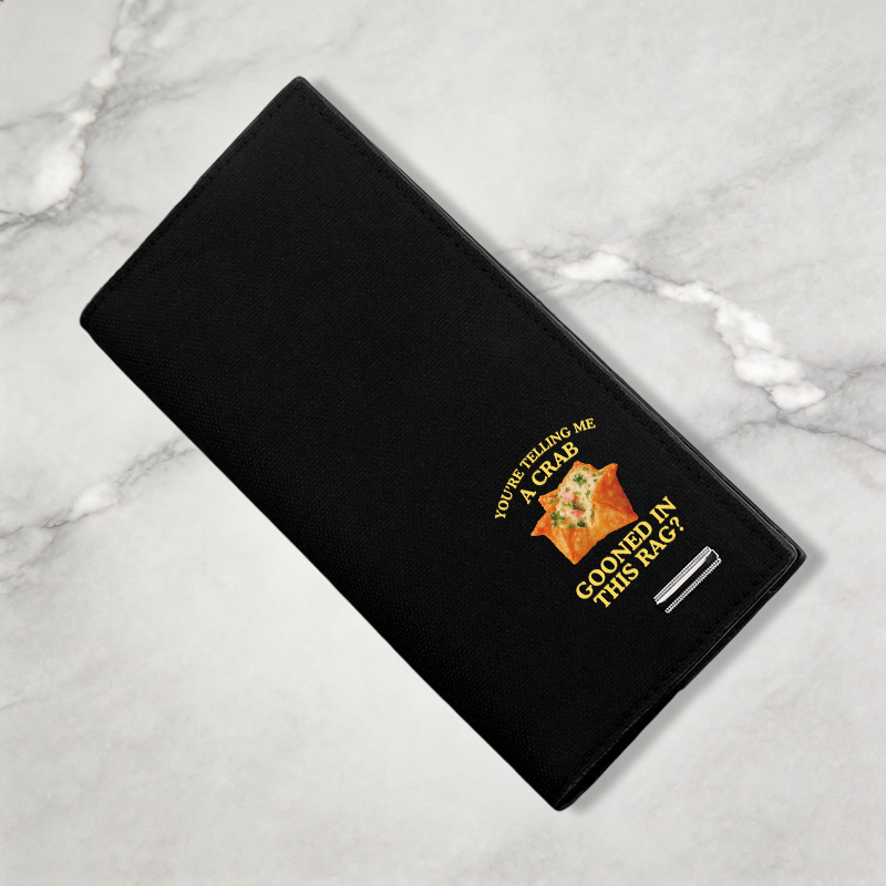 Tokyocanvas You're Telling Me A Crab Rangoon Meme Canvas Wallet
