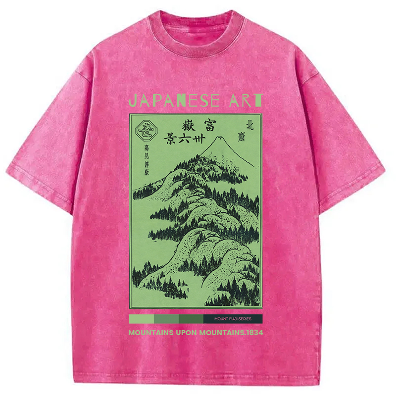 Tokyocanvas 36 Views of Mount Fuji Washed T-Shirt