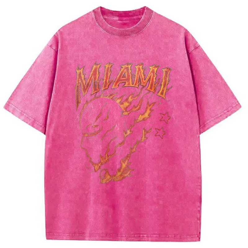 Tokyocanvas Miami Flame Ninja Washed T-Shirt