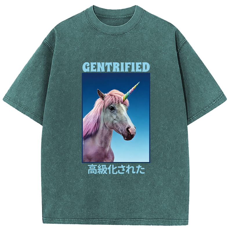 Tokyocanvas I Support Tiny Horse Rights Washed T-Shirt