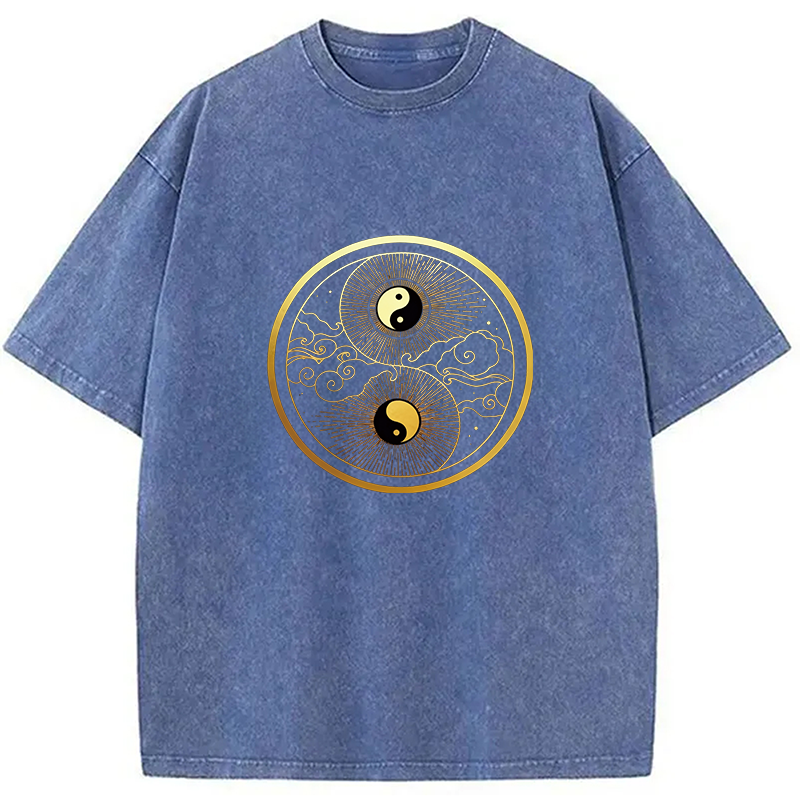 Tokyocanvas Solar-Lunar Tai Chi Washed T-Shirt