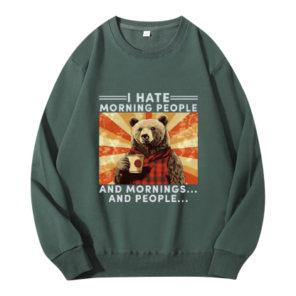 Tokyocanvas I Hate Morning People Classic Sweatshirt