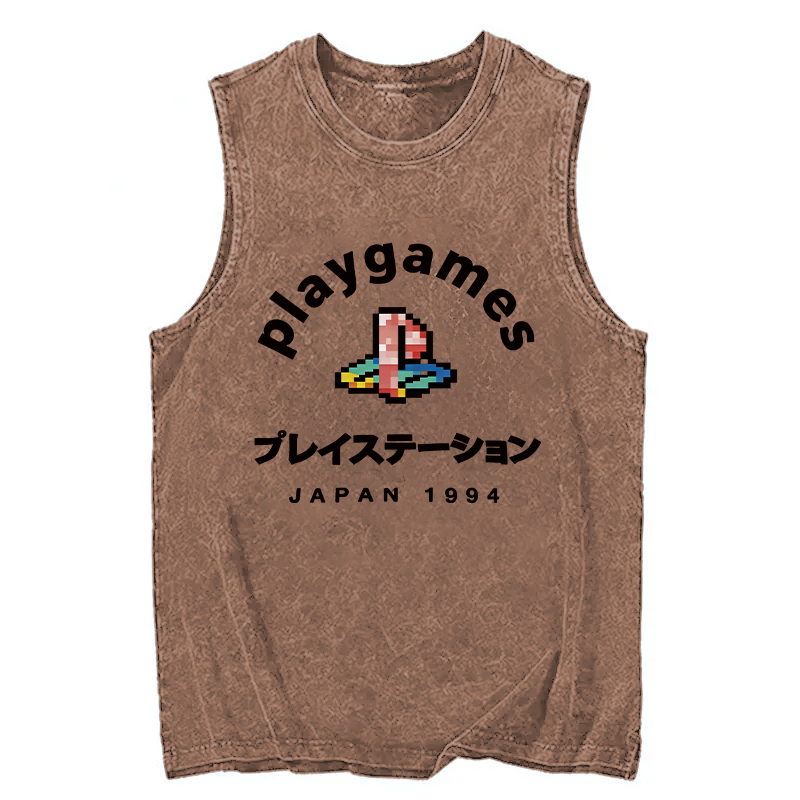 Tokyocanvas Play Games Japan Washed Tank