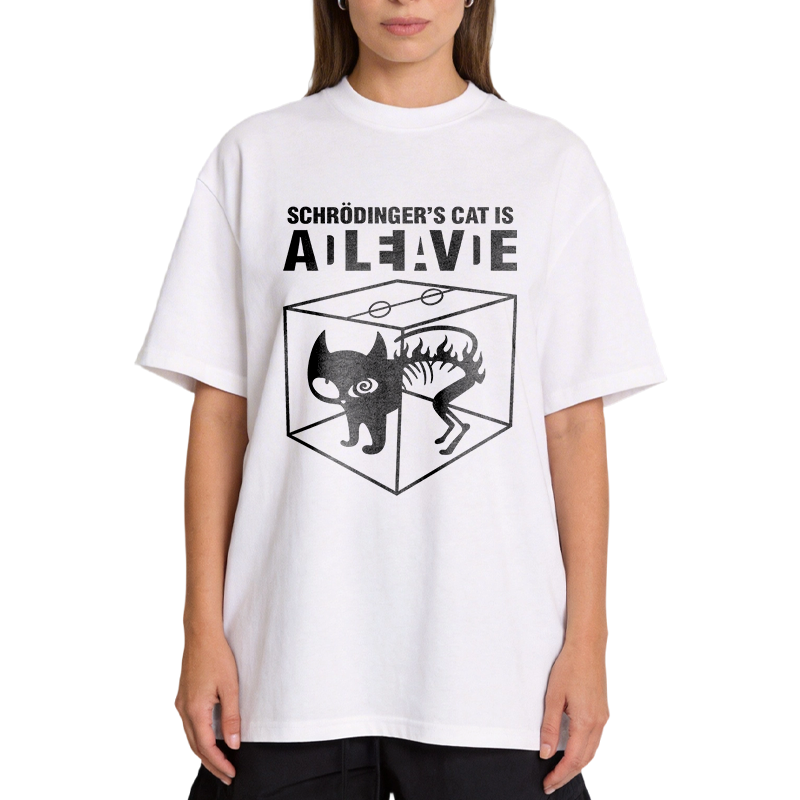 Tokyocanvas Schrodingers Cat Science Classic T-Shirt