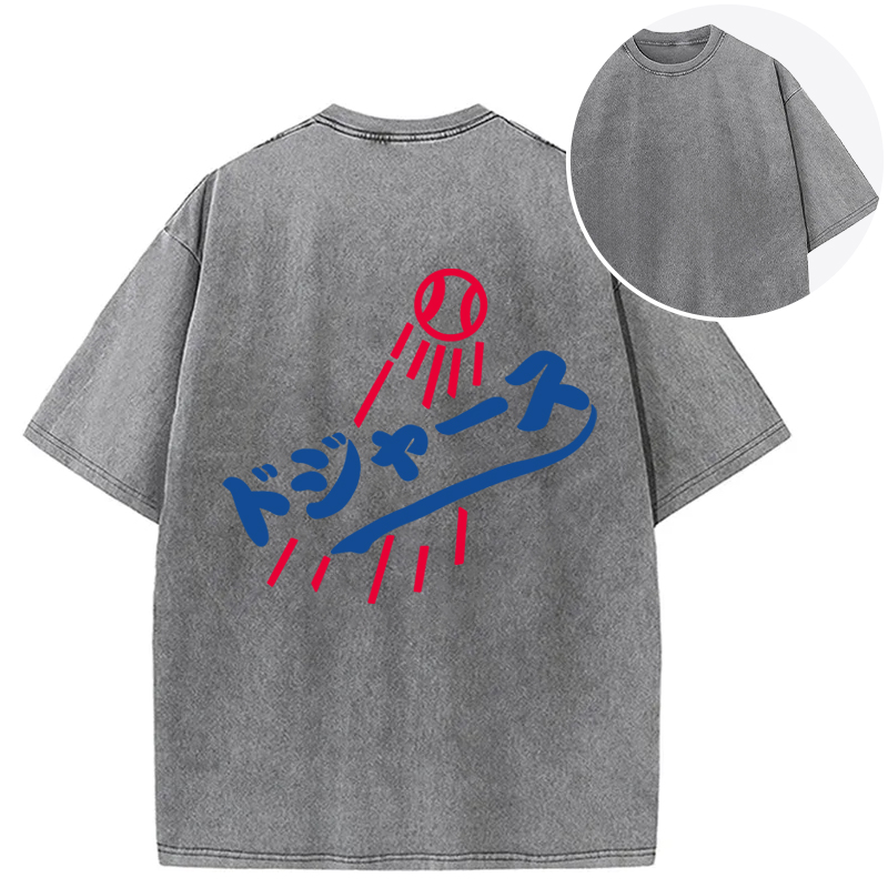 Tokyocanvas Japanese Baseball Back Washed T-Shirt