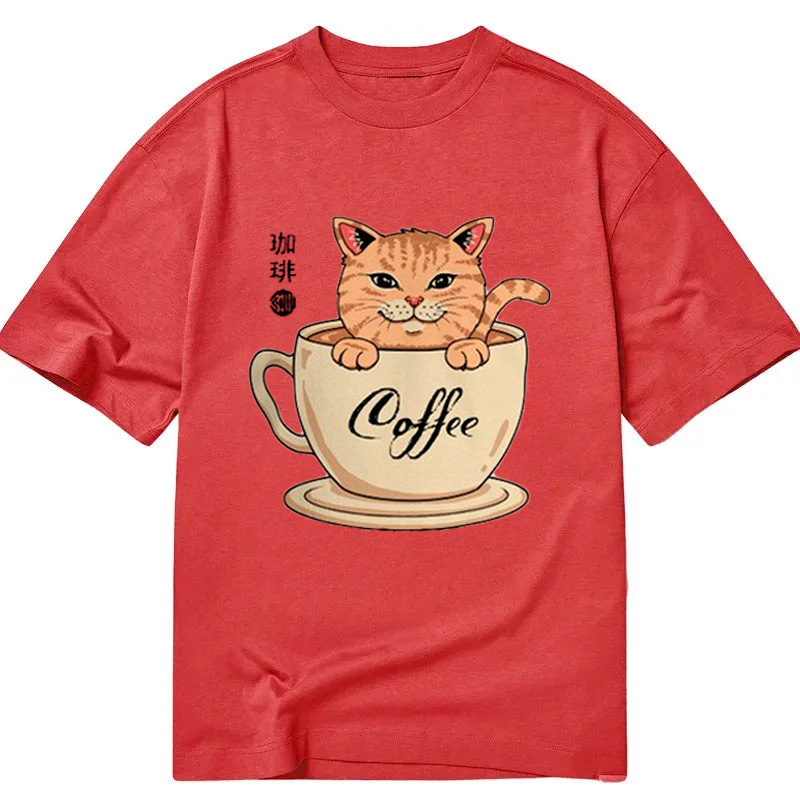 Tokyocanvas A Cup Of Coffee Cat Classic T-Shirt