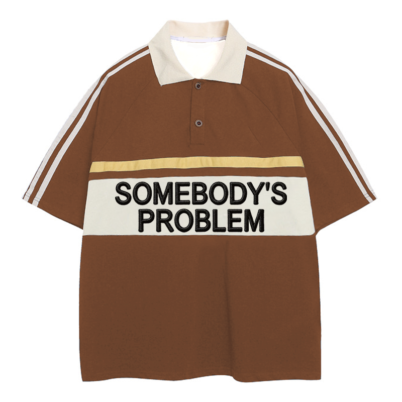 Tokyocanvas Somebody's Problem Polo Embroidered T-Shirt