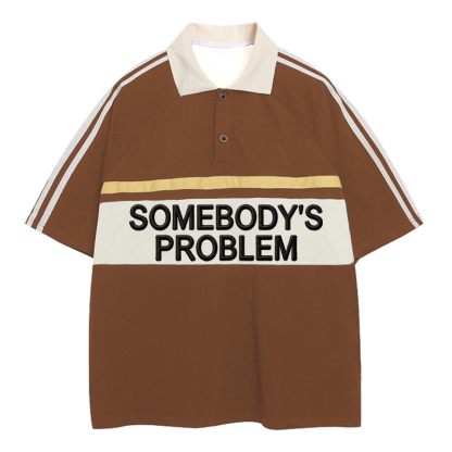 Tokyocanvas Somebody's Problem Polo Embroidered T-Shirt