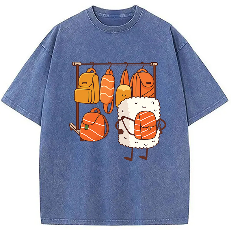 Tokyocanvas Sushi Is Selecting Backpacks Washed T-Shirt