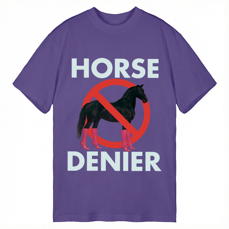 Tokyocanvas Funny High-Heel Noir Horse Denier Classic T-Shirt