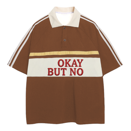 Tokyocanvas Okay But No Polo Embroidered T-Shirt