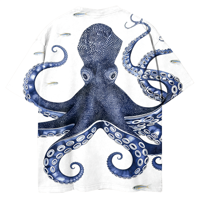 Tokyocanvas Japanese Octopus Graphic Print T-Shirt