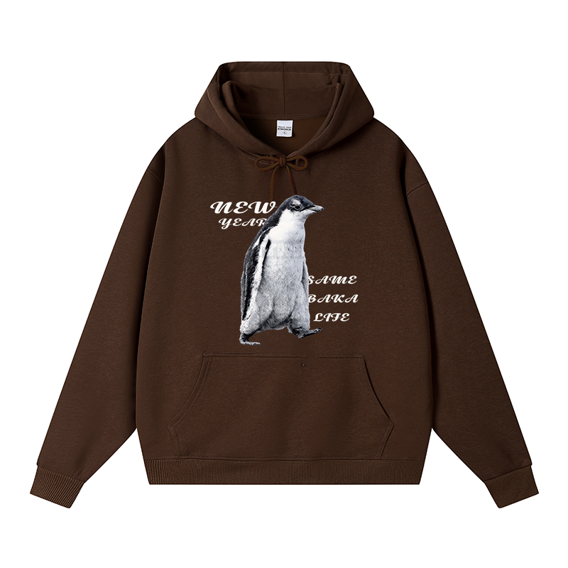Tokyocanvas Same Baka Life Penguin Fleece Lined Hoodie