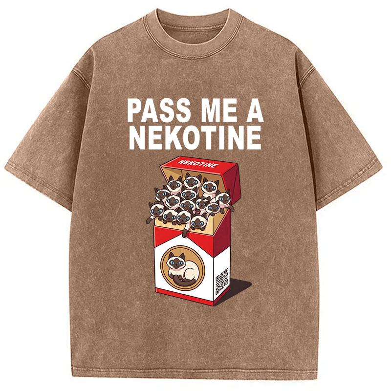 Tokyocanvas Pass Me A Nekotine Washed T-Shirt