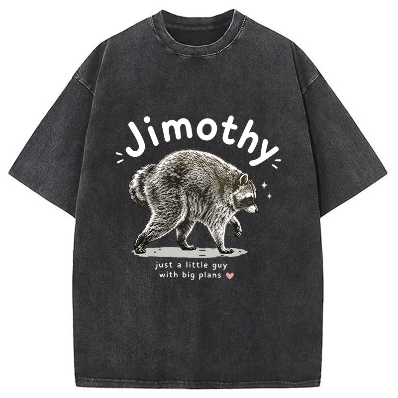 Tokyocanvas Jimothy Just A Little Guy With Big Plans Washed T-Shirt