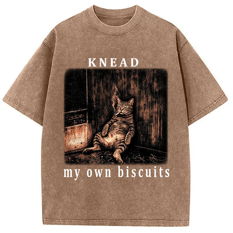 Tokyocanvas Knead Cat Washed T-Shirt