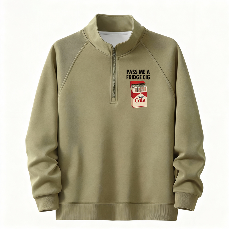Tokyocanvas I Need A Diet Cola Half-Zip Sweatshirt