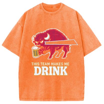 Tokyocanvas Bills Makes Me Drink Crack Washed T-Shirt