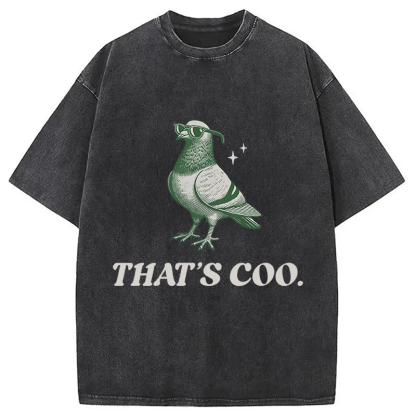 Tokyocanvas Retro Funny Pigeon Puns 90s Washed T-Shirt