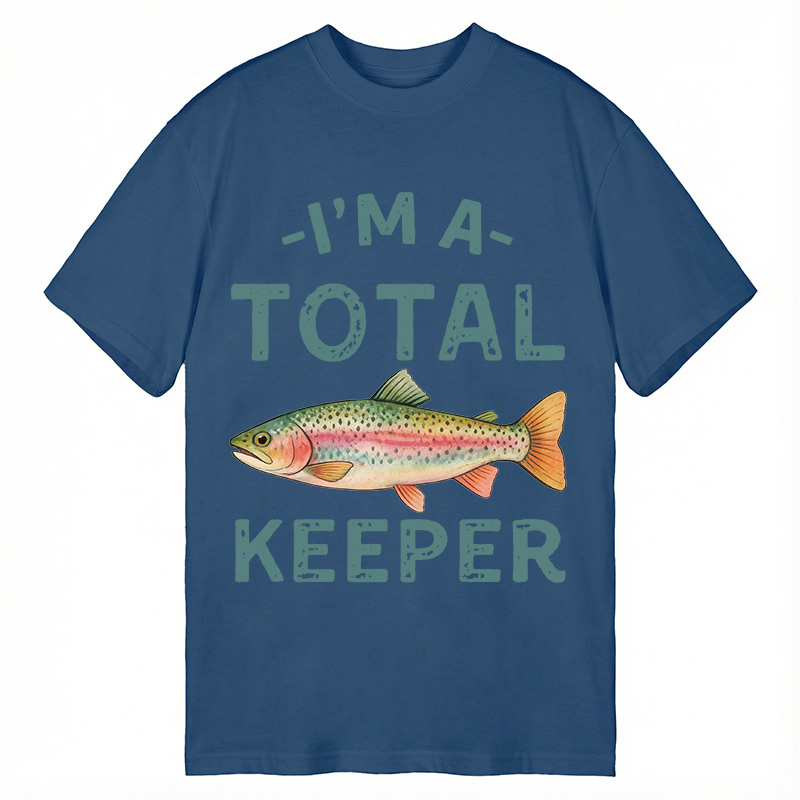 Tokyocanvas I'm a Total Keeper Funny Fishing Classic T-Shirt