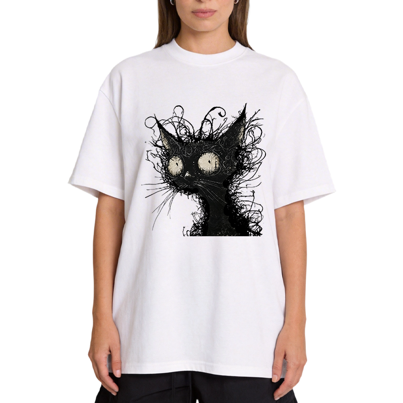 Tokyocanvas Crazy Cat Art Classic T-Shirt