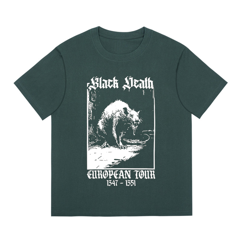 Tokyocanvas Black Death Rat Boxy T-shirt