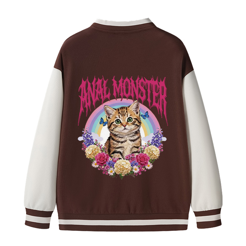 Tokyocanvas Anal Monster Cat Varsity Jacket