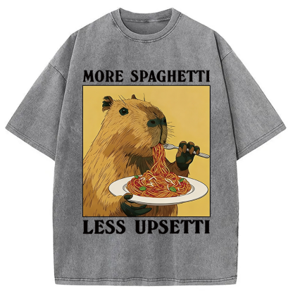 Tokyocanvas Capybara Eating Washed T-Shirt