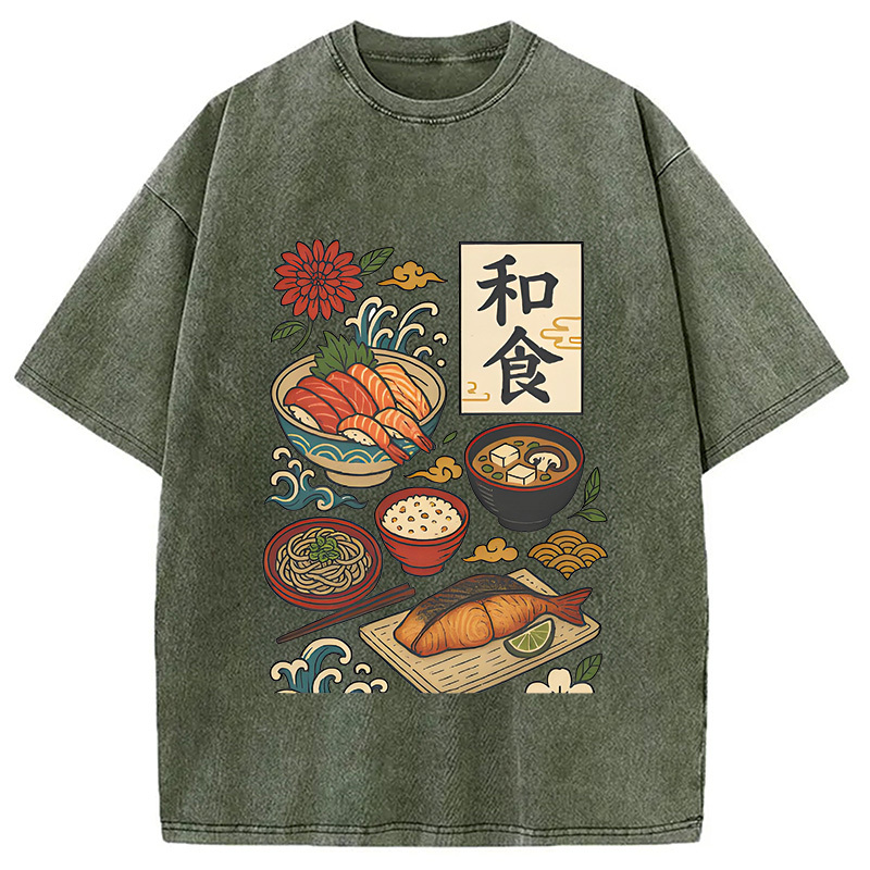 Tokyocanvas Japanese Cuisine Washed T-Shirt
