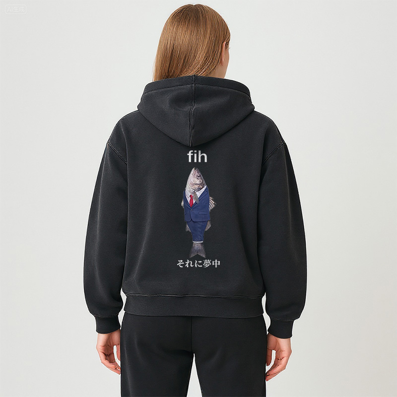 Tokyocanvas Stupid Fih Washed Zip Hoodie