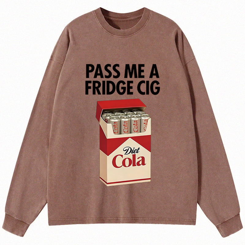 Tokyocanvas I Need A Diet Cola Long Sleeve Washed T-Shirt