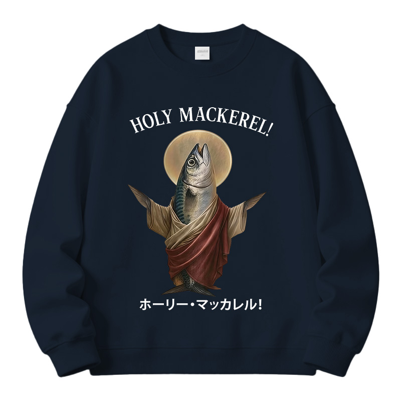 Tokyocanvas Holy Mackerel Fleece Lined Sweatshirt