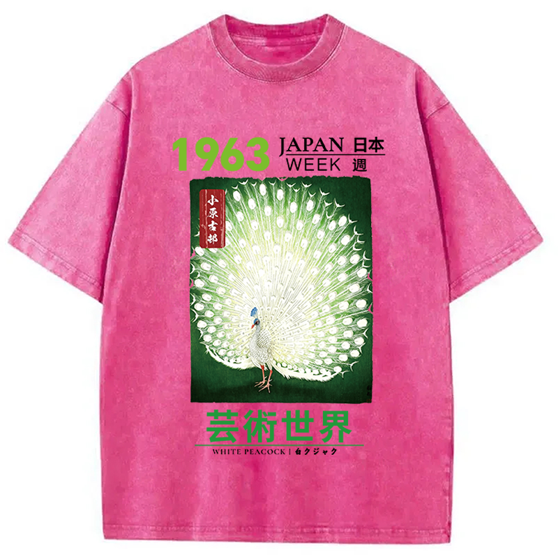 Tokyocanvas White Peacock Washed T-Shirt