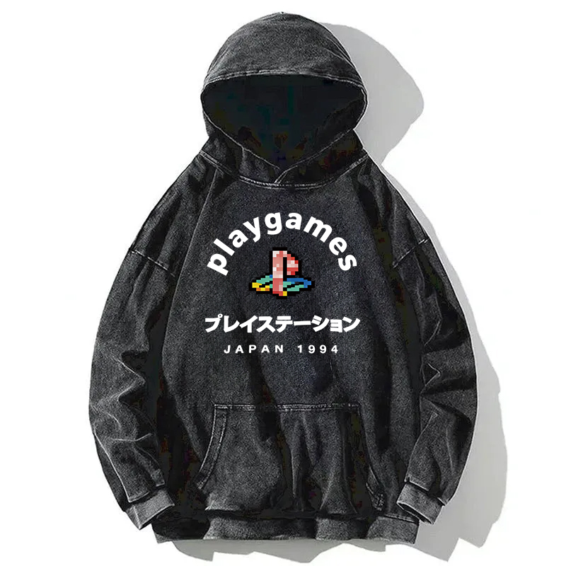 Tokyocanvas Play Games Japan Washed Hoodie