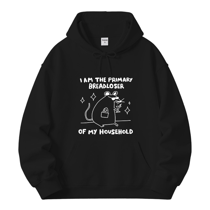 Tokyocanvas I Am the Primary Breadloser of My Household Fleece Lined Hoodie