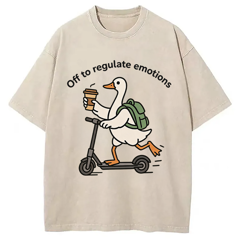 Tokyocanvas Off To Regulate Emotions Washed T-Shirt