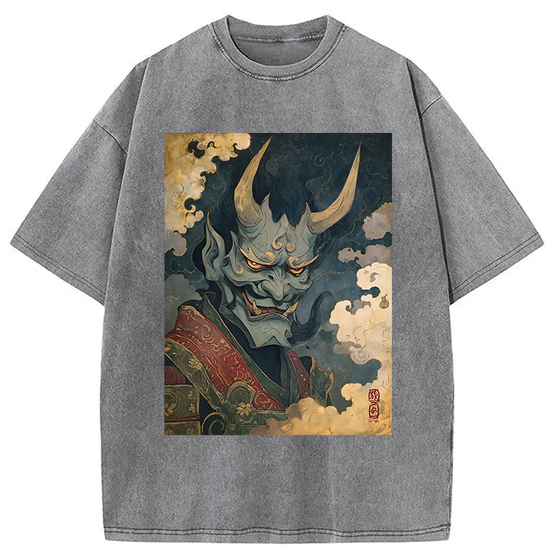 Tokyocanvas The Fearsome Japanese Oni Washed T-Shirt