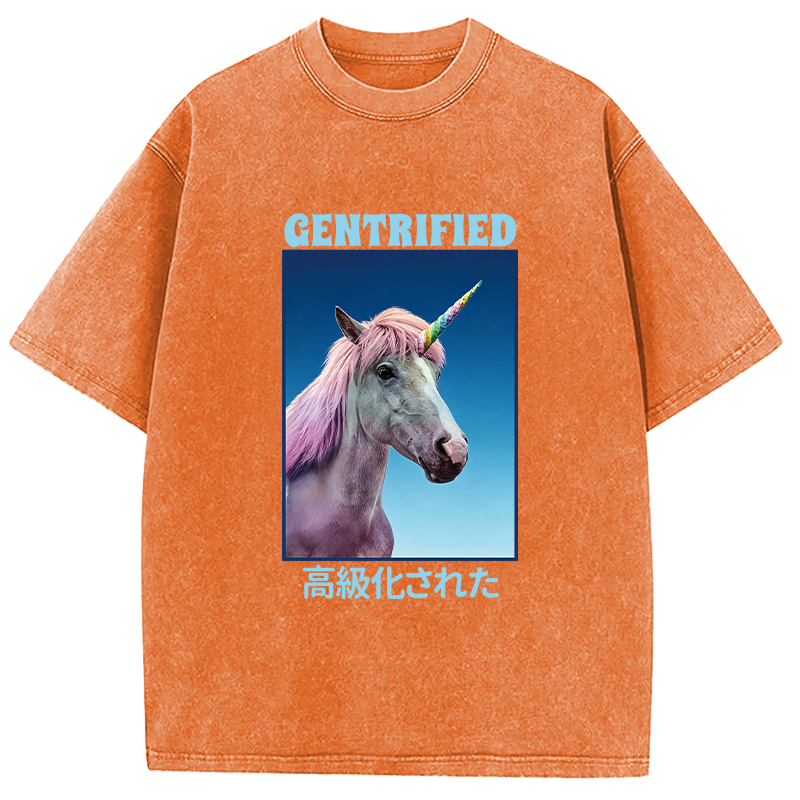 Tokyocanvas I Support Tiny Horse Rights Washed T-Shirt