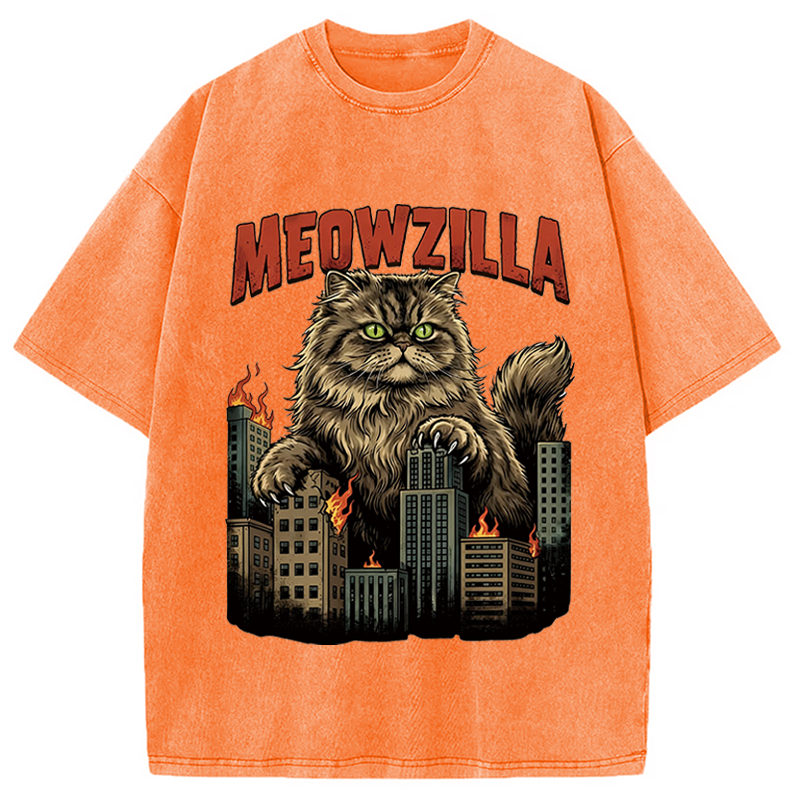 Tokyocanvas Cat  Attack Washed T-Shirt