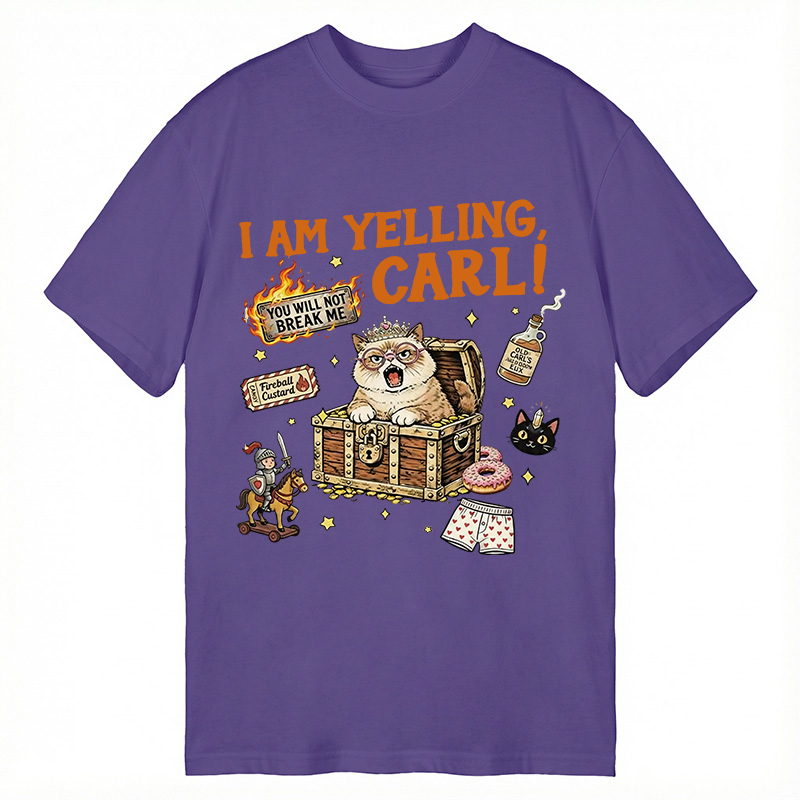 Tokyocanvas I am Yelling Carl Funny Cat Meme Classic T-Shirt