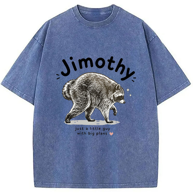 Tokyocanvas Jimothy Just A Little Guy With Big Plans Washed T-Shirt