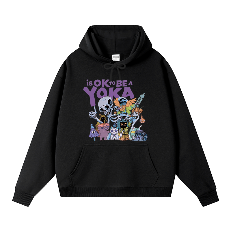 Tokyocanvas It's Ok To Be A Yokai Fleece Lined Hoodie