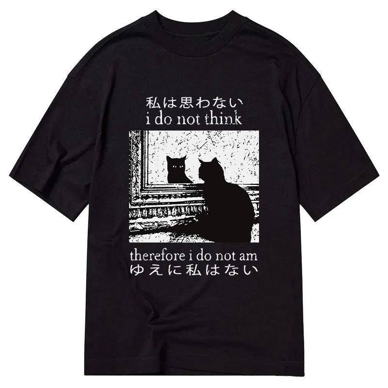 Tokyocanvas Thinking Cat Classic T-Shirt