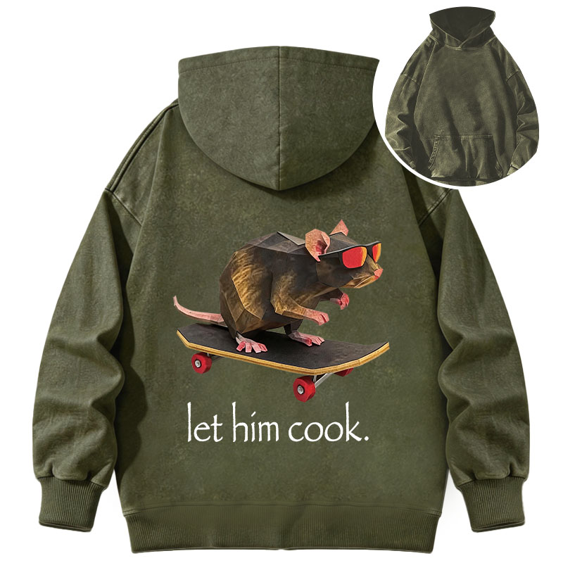Tokyocanvas Rat Skateboard Cook Washed Hoodie