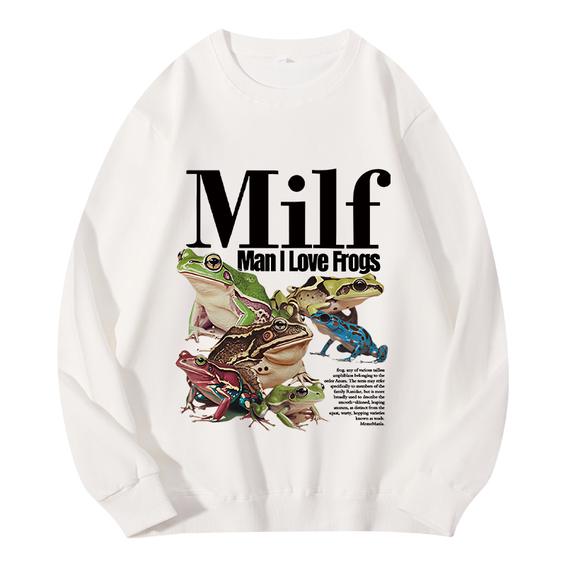 Tokyocanvas Man I Love Frogs Meme Classic Sweatshirt