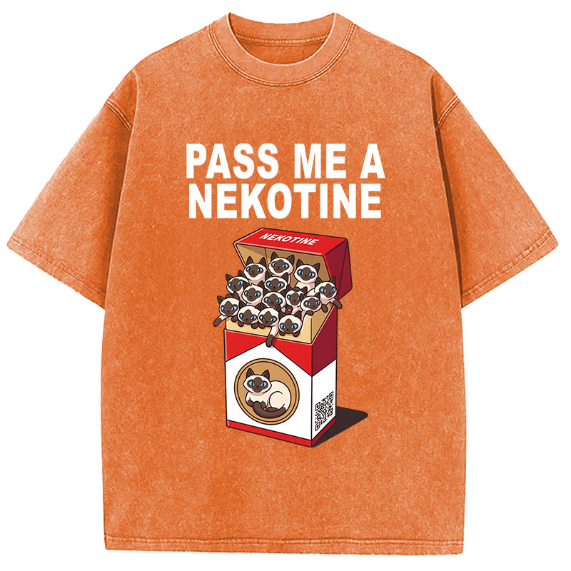 Tokyocanvas Pass Me A Nekotine Washed T-Shirt