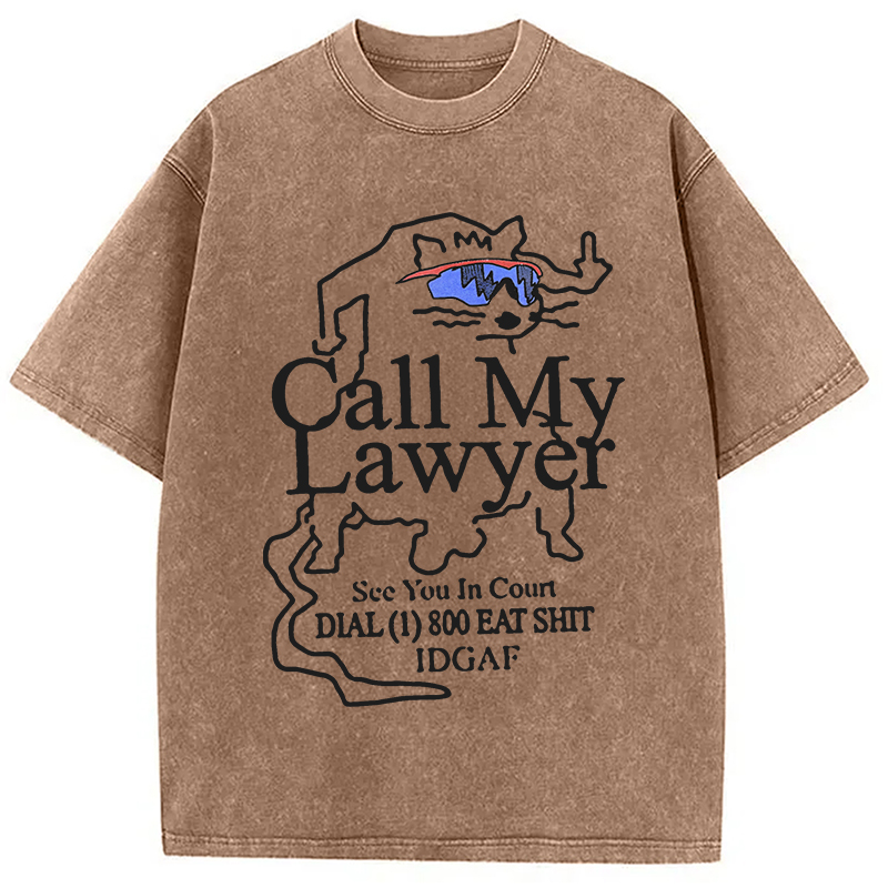 Tokyocanvas Call My Lawyer Washed T-Shirt